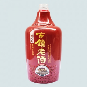 海北烤花喷釉玻璃酒瓶